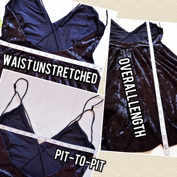 🎉HP🎉Sam Edelman Velvet Strappy Back Romper - Picture 4 of 8